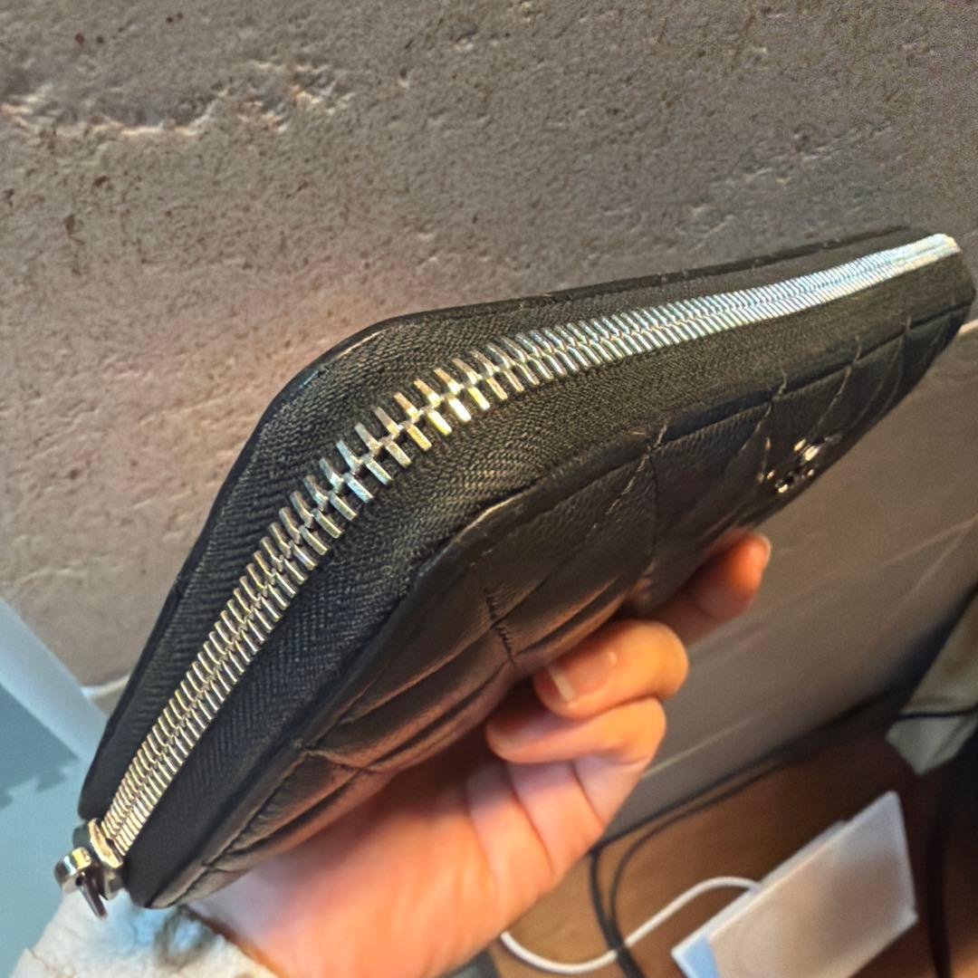 値下げ★CHANEL ブラック キルティング 長財布