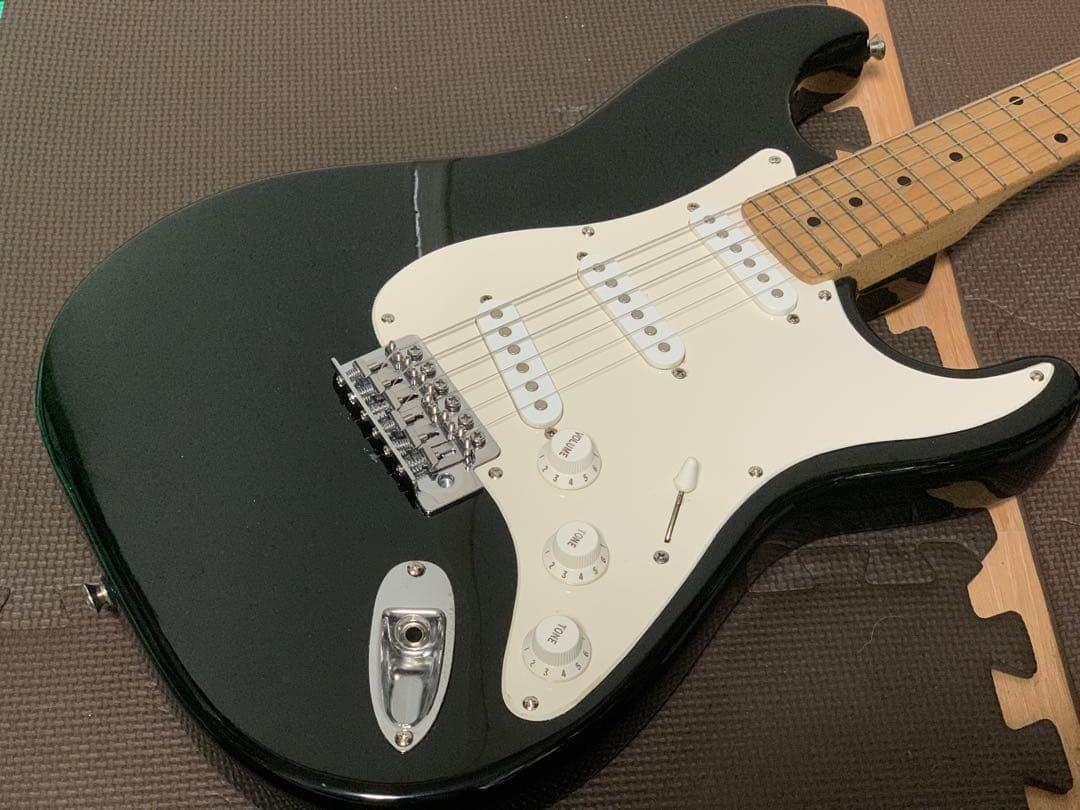 メーカー不明 ストラトキャスター メイプル指板 st 黒 ブラック ストラト