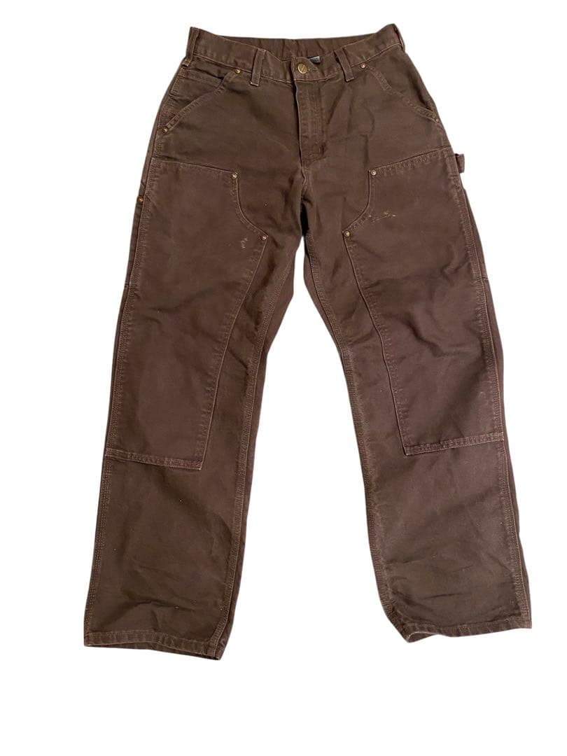 USA製 Carhartt B136 ダブルニー ダークブラウン W30 L30