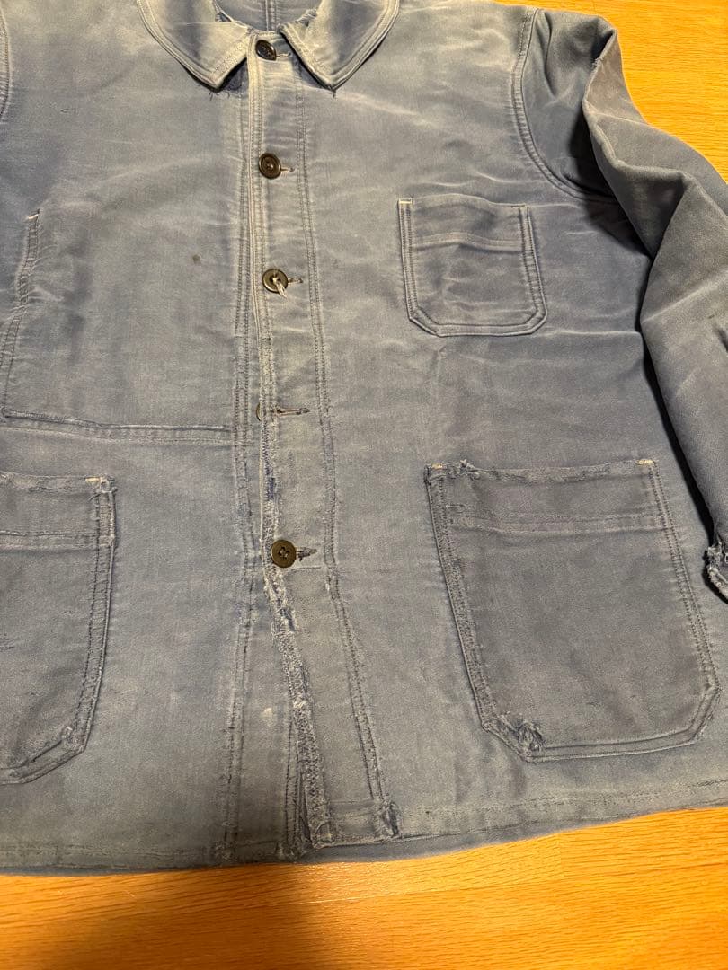 1950s モールスキンジャケット　ユーロ　フェード　ボロ