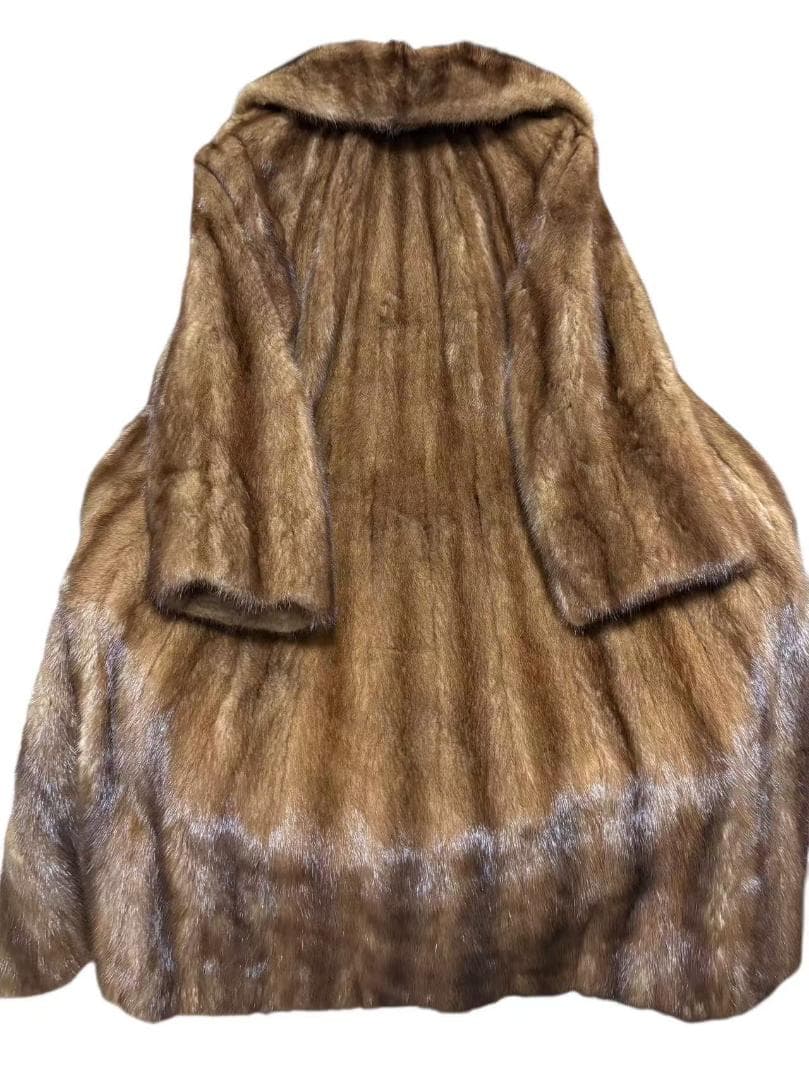 EMBA エンバ　パステルミンク　柔らか　ミンクコート　本毛皮　ファー　ロング丈