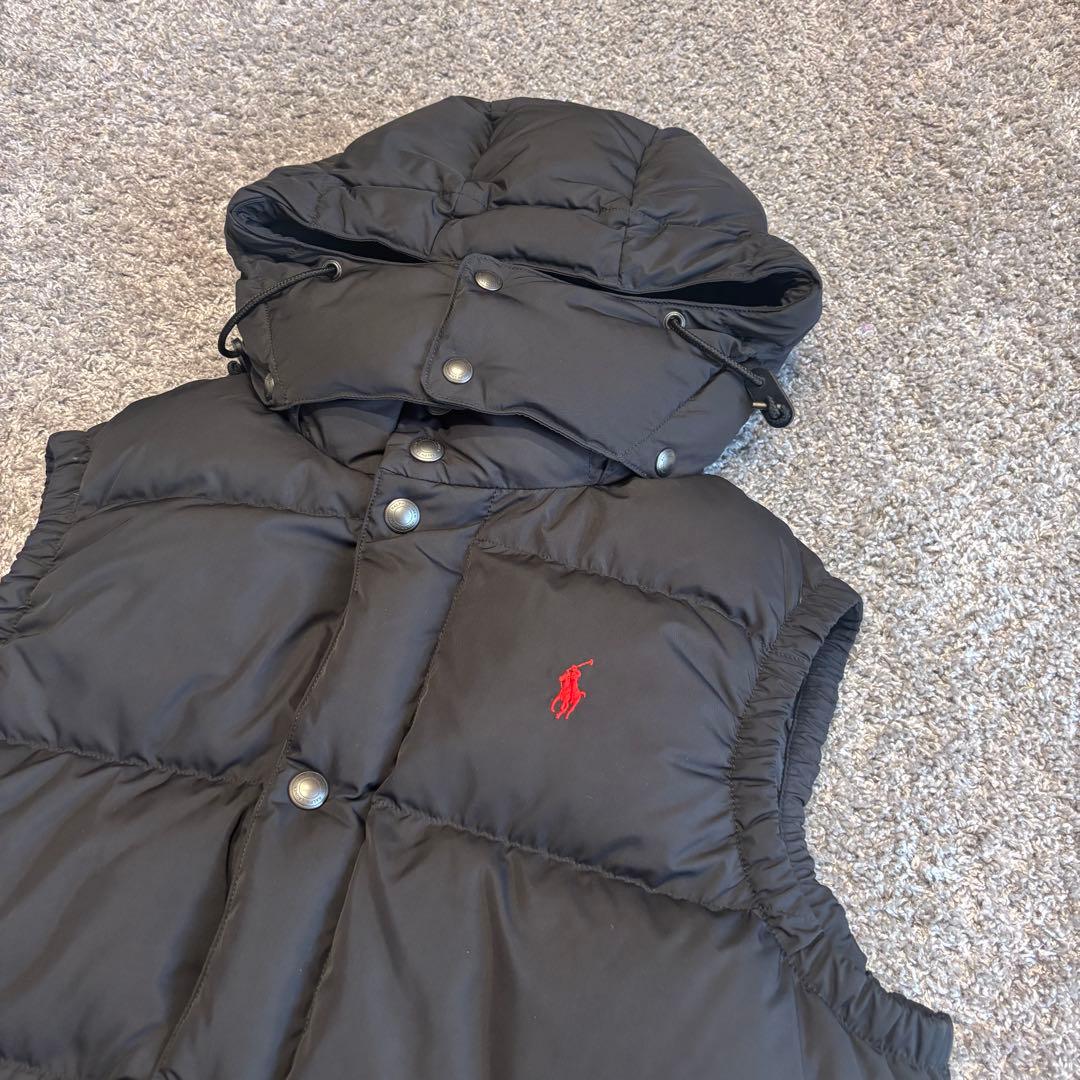 【美品】Polo Ralph Lauren フード付きダウンベスト　M