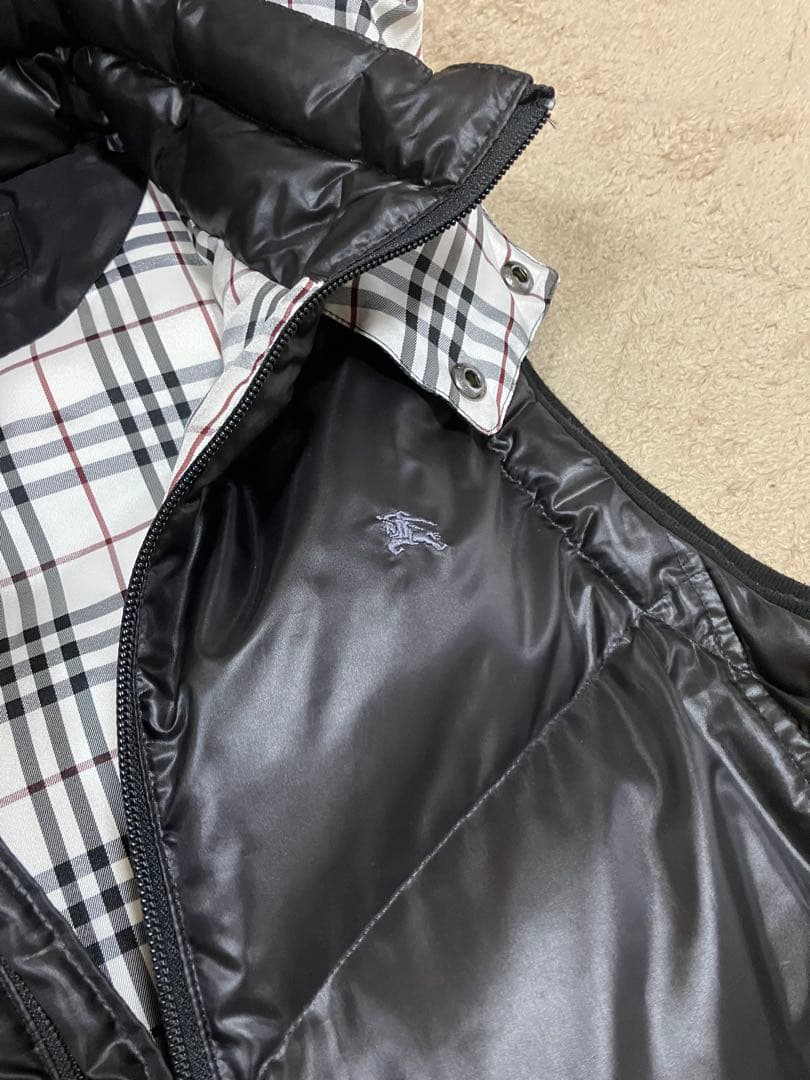 【Niko様】バーバリーブラックレーベルダウンベスト　ノバチェック美品、Lサイズ