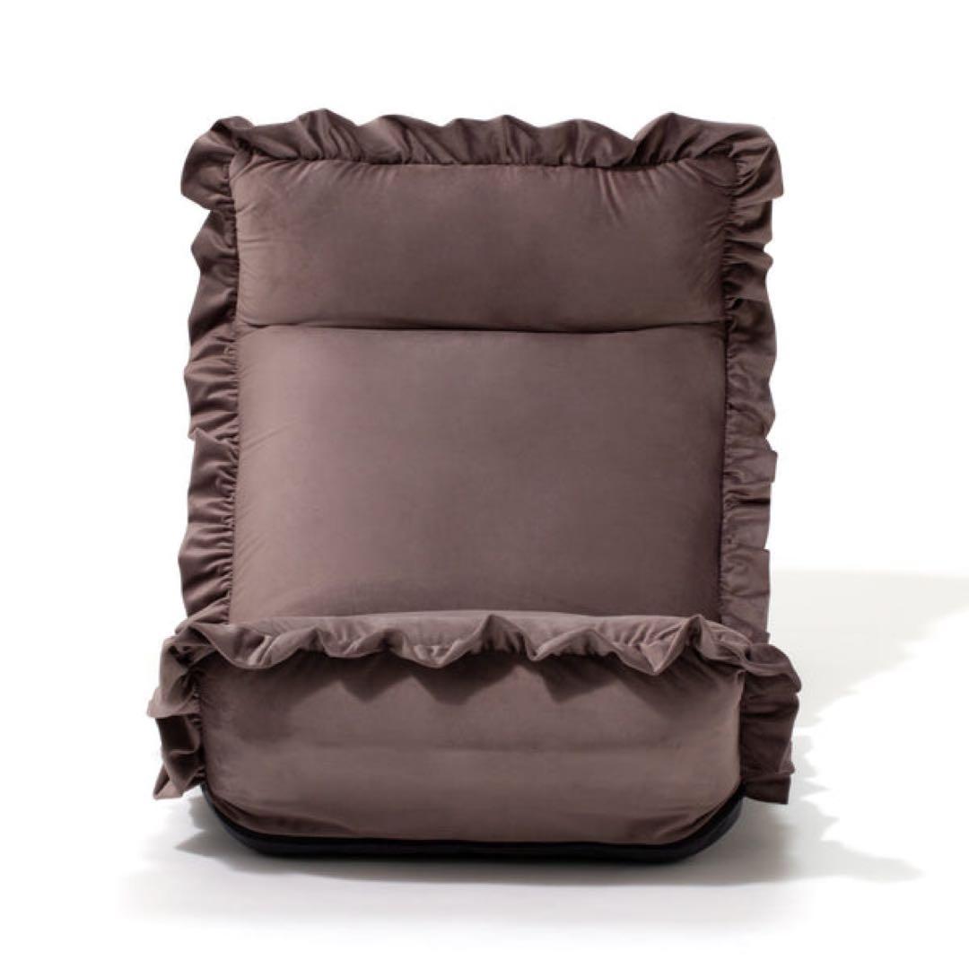 【美品】フランフラン　カランフロアチェア　座椅子　ハイバック(ブラウン)