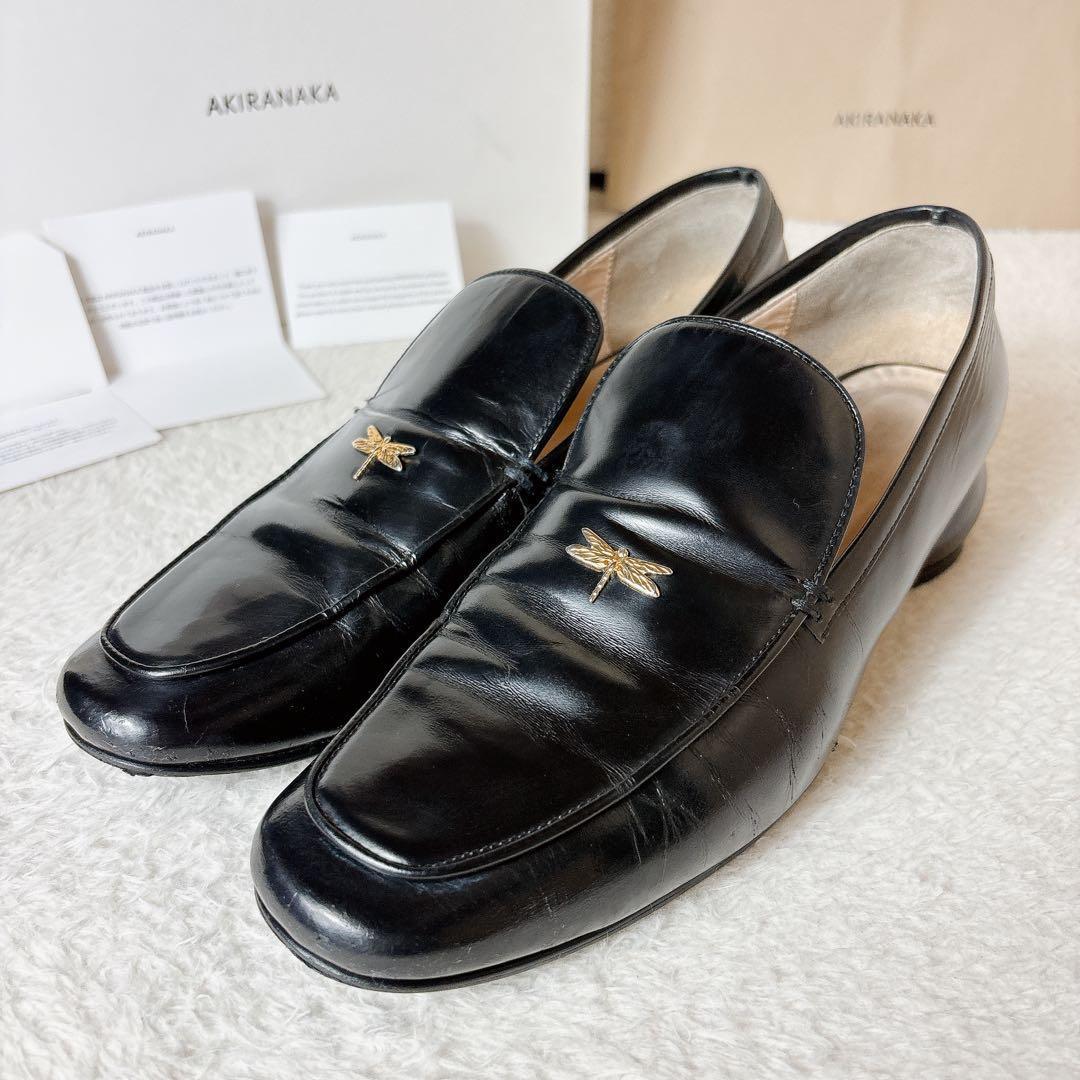 AKIRANAKA アキラナカ Kauri トンボ ローファー 38 黒