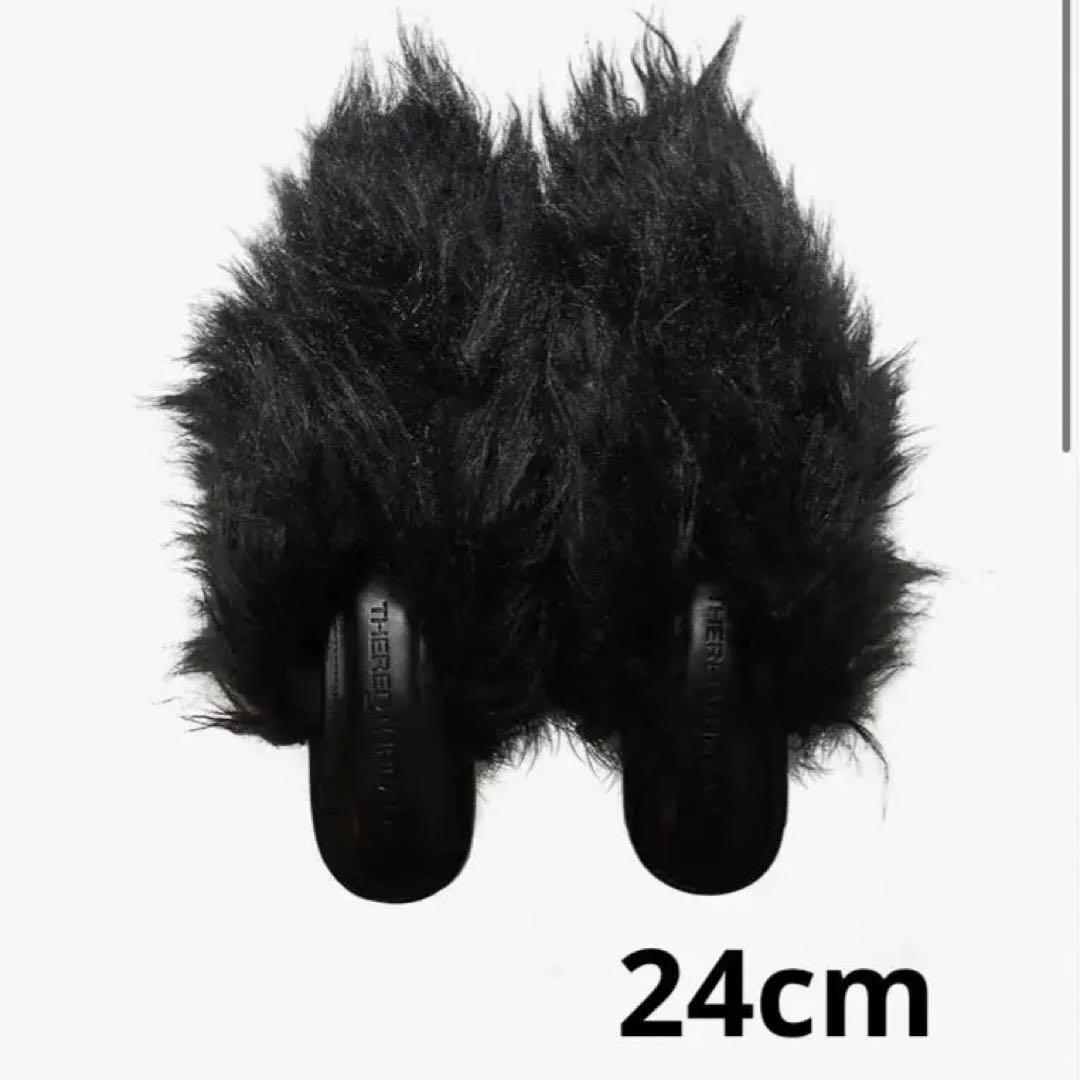 theredthread S hairy fur mule ミュール　ファー