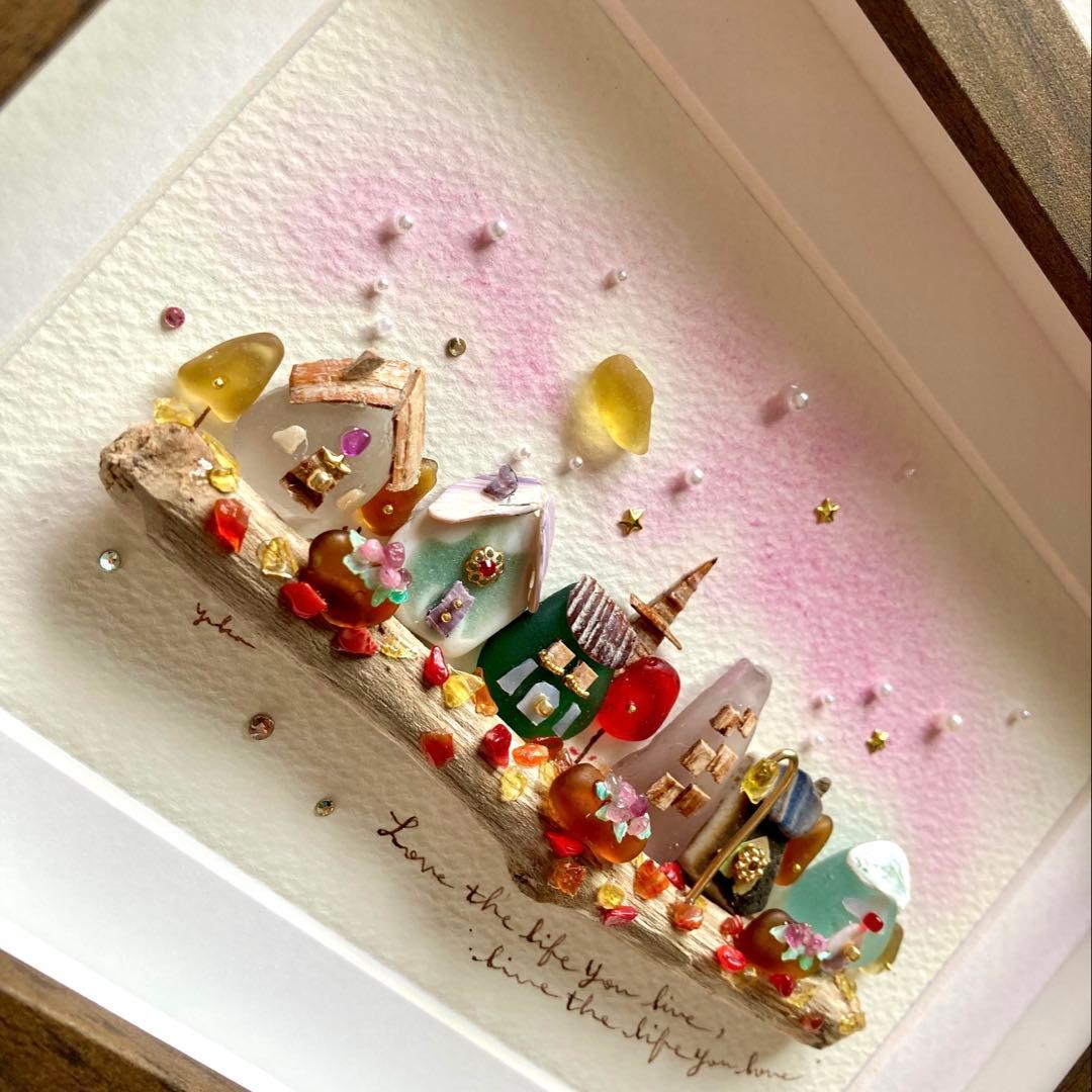 れい　オーダー受付　シーグラス／天然石／フレームアート