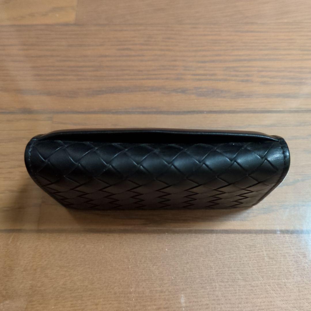 【期間限定価格】黒のレザー名刺入れ 編み込みデザイン