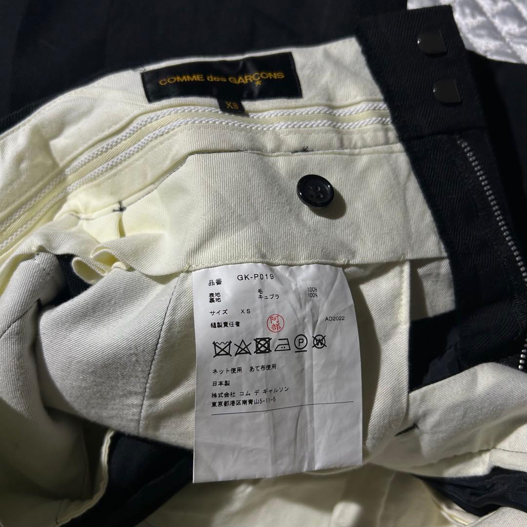 AD2022 23SS 2タックプリーツショーツ ハーフパンツ 黒 ウール