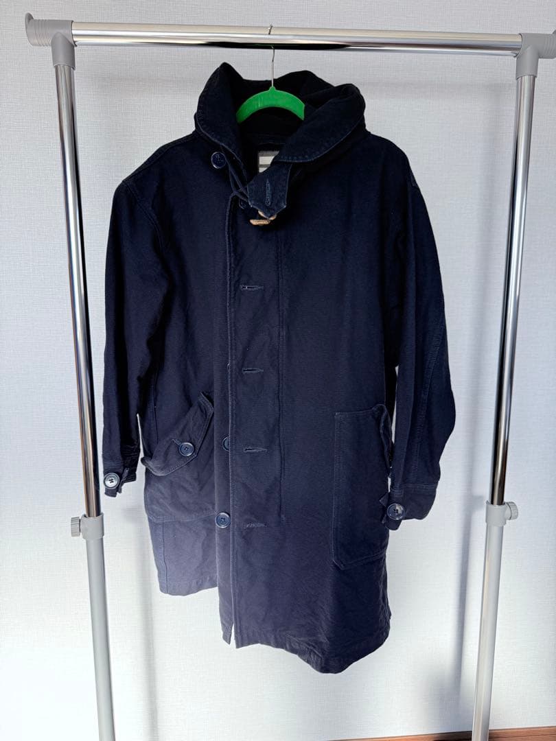 ネイビー フード付きモッズコートMOMOTAROJEANS桃太郎ジーンズコート