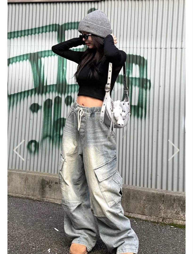 MIRROR9 ワイドカーゴデニム