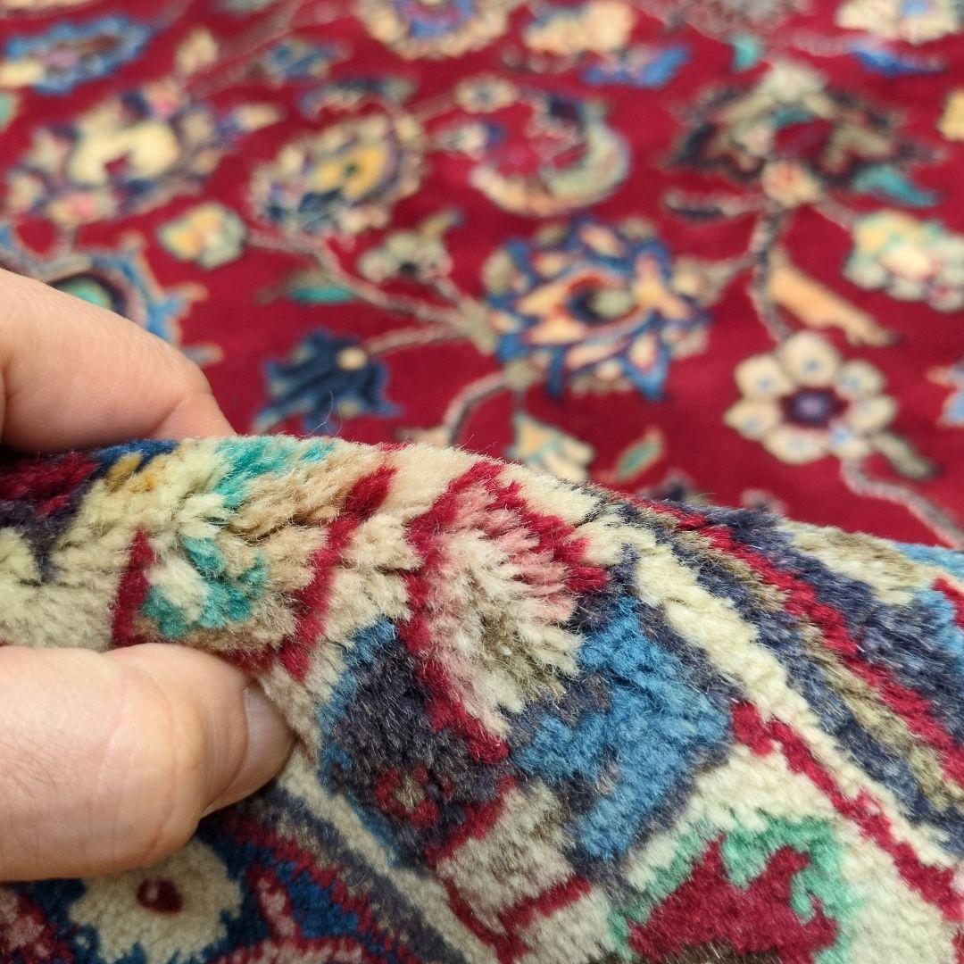 ペルシャ絨毯 290x195 手織り 美術品 カーシャーン産 クリーニング済み