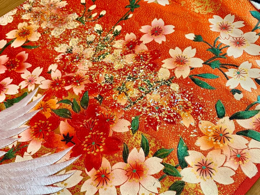 ★京都発・豪華絢爛・新品　西陣織打掛　鶴　織物・タペストリー！