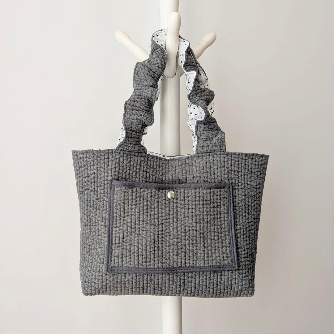 ユミ ヌビバッグ フリルハンドル ヌビトートバッグ A4サイズ