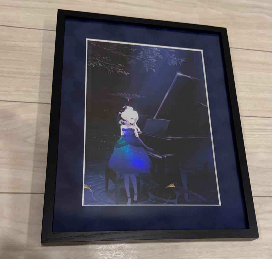 ヒナ(ドレス) 額装イラスト「陽ひらく彼女たちの小夜曲」(オーロラ加工)