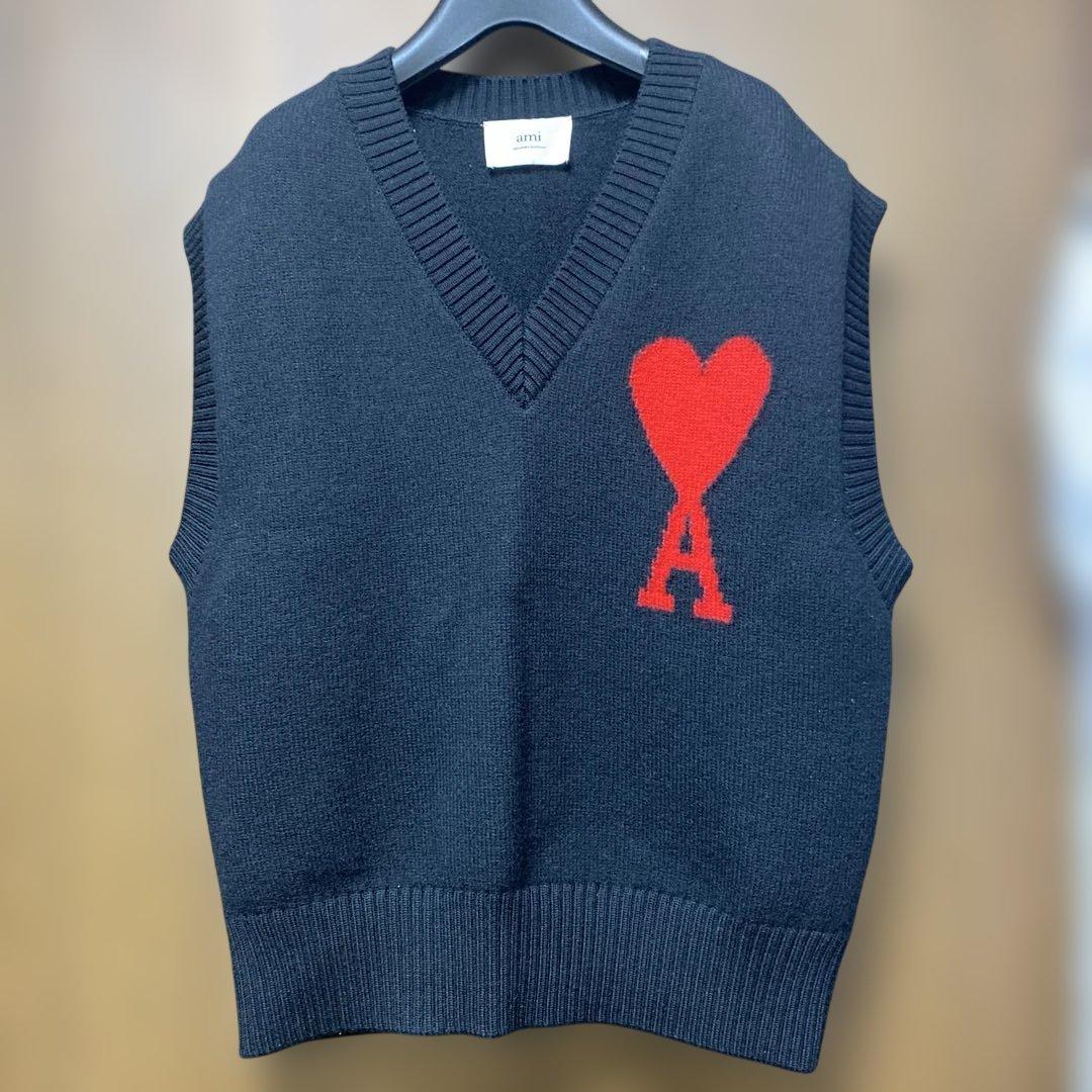 極美品✨ami paris ニットベスト ブラック M 正規品
