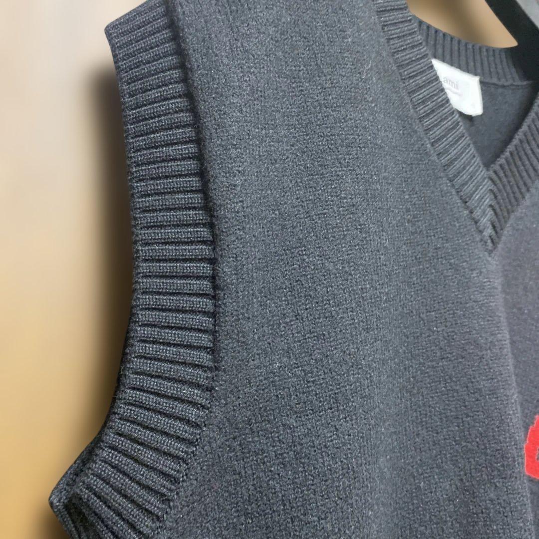 極美品✨ami paris ニットベスト ブラック M 正規品