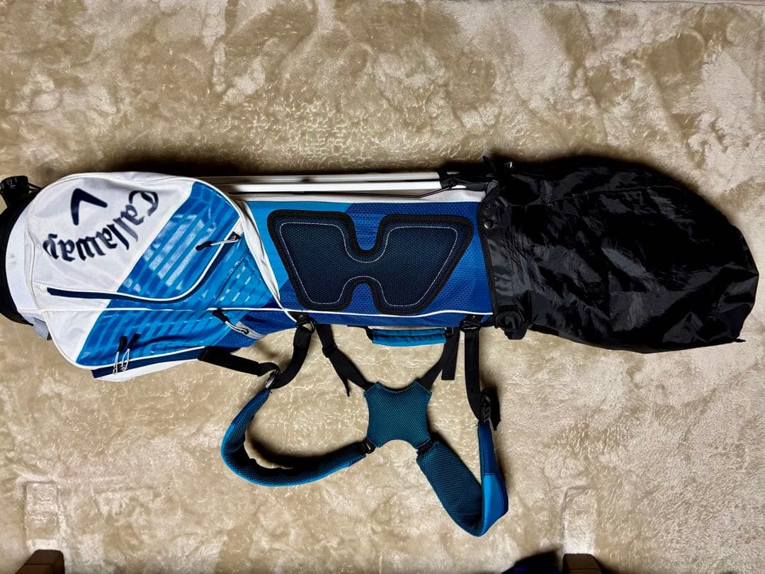 【美品】キャロウェイ スタンド キャディバッグ 7分割 軽量 ブルー