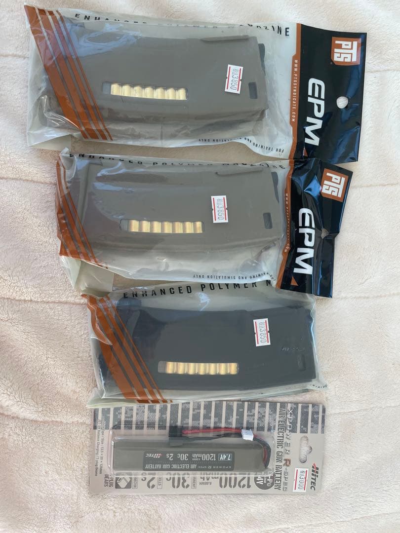 サバゲー リポバッテリーHITEC マガジンPTS EPM セット