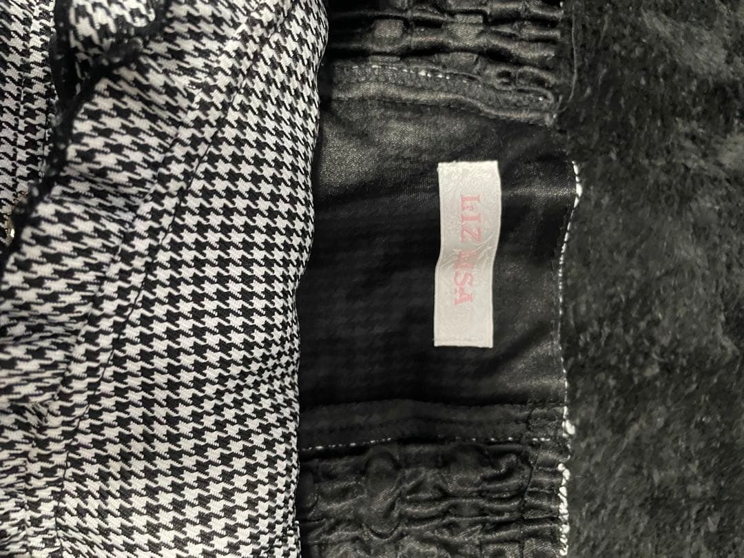 ♩ページ LIZLISA 2連リボンベルトスカパン 千鳥柄 スカート