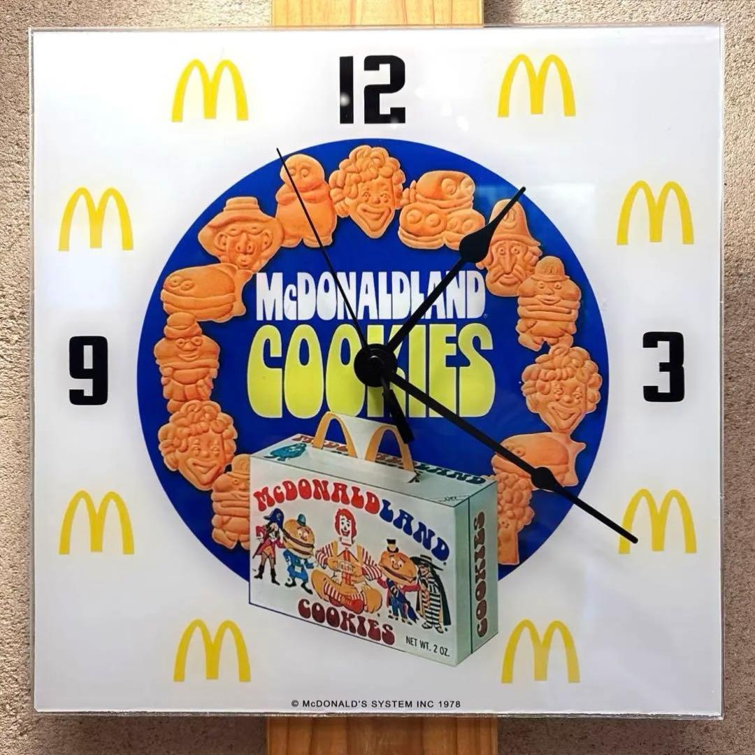 レア！　1978年　マクドナルドランド　クッキー　クロック　時計　看板　グリマス
