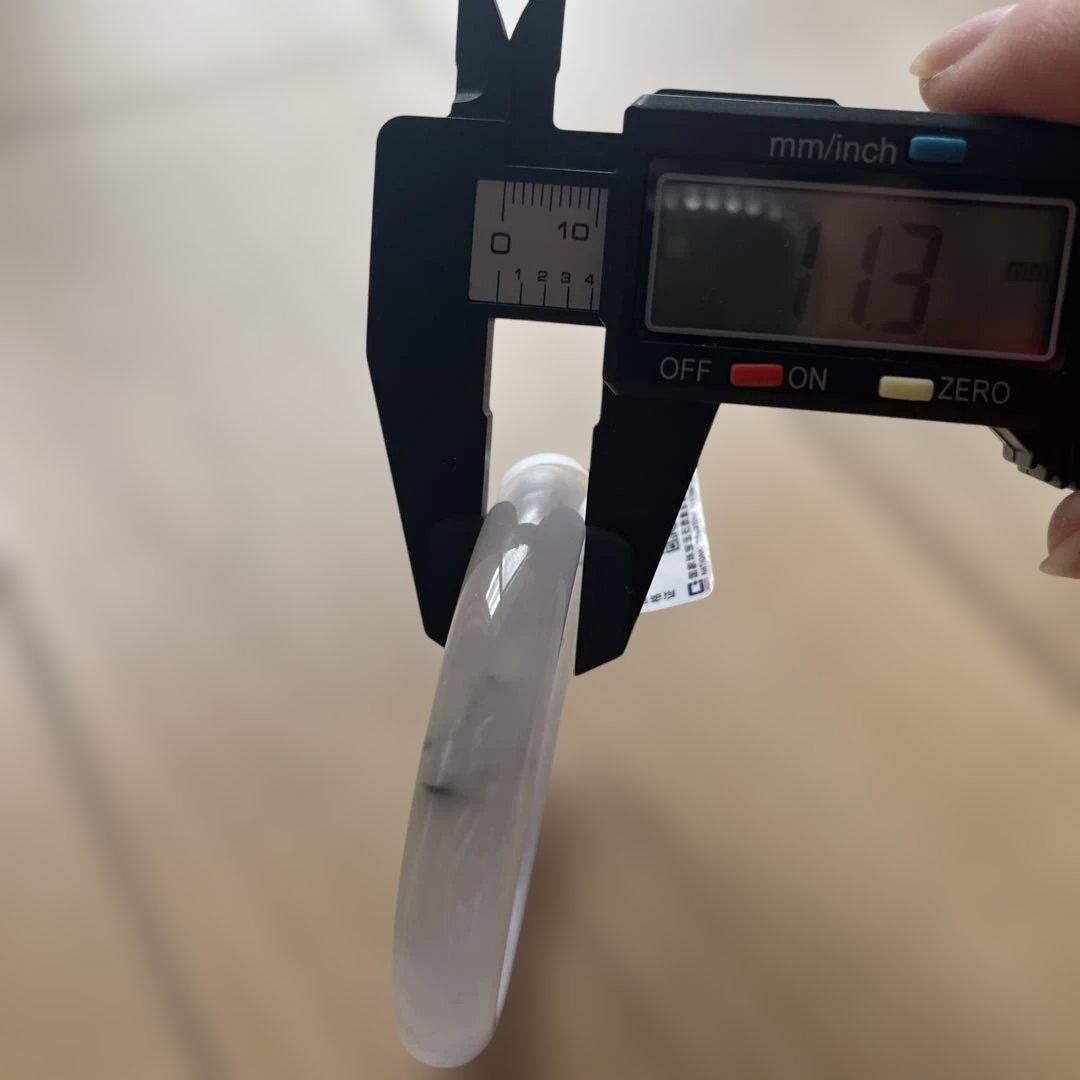 翡翠 透明 バングル フリーサイズ