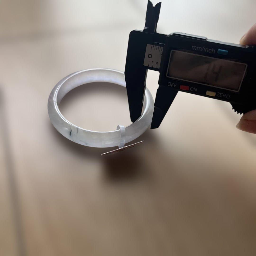 翡翠 透明 バングル フリーサイズ