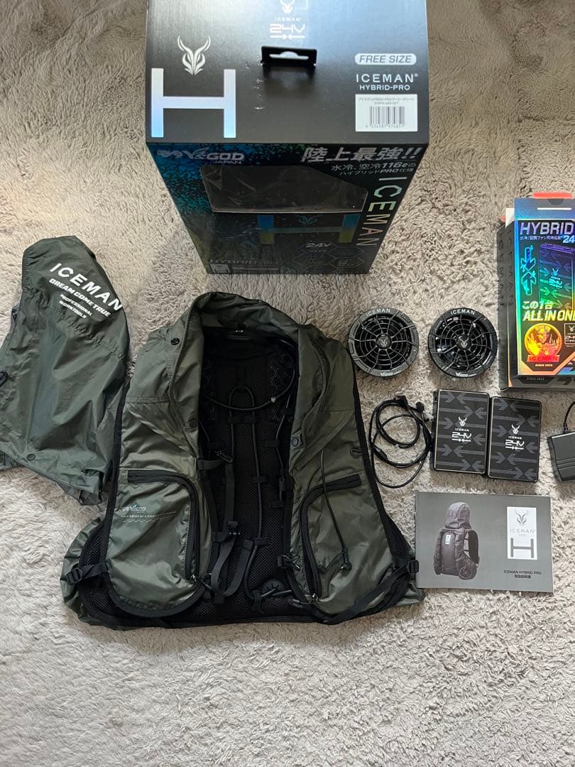 猛暑を乗り切れ！ICEMAN HYBRID PRO 空調服 フリーサイズ中古