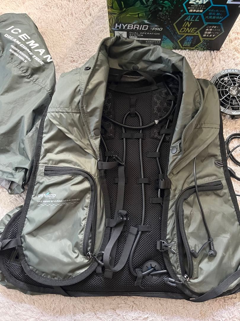 猛暑を乗り切れ！ICEMAN HYBRID PRO 空調服 フリーサイズ中古