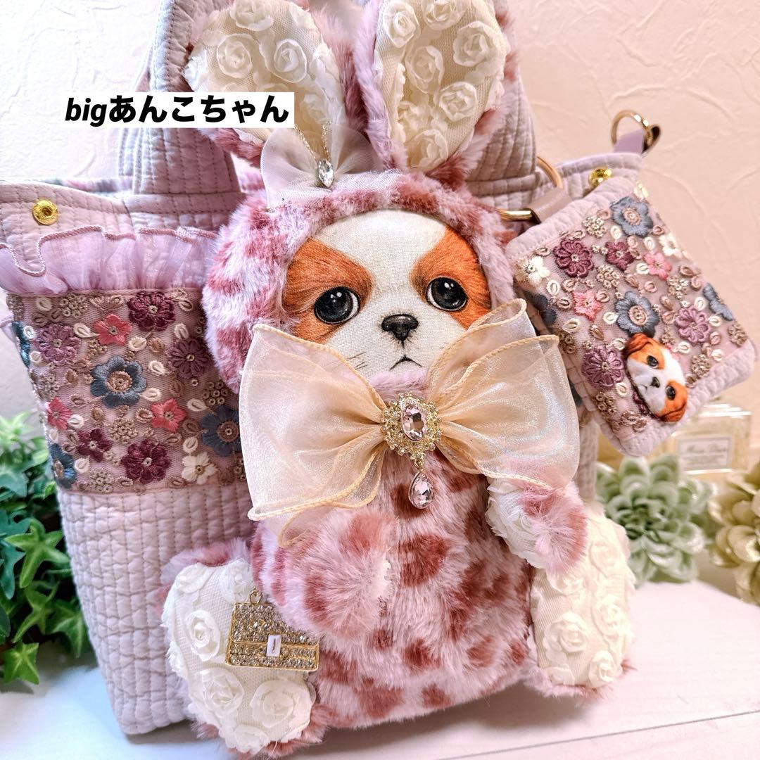 あ*き様 コヤンイサムチョン♡bigアンコちゃんミニポーチ付きインド刺繍×ヌビト