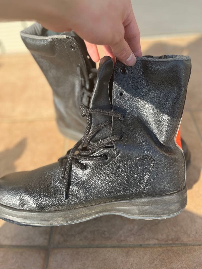 編み上げ　安全靴
