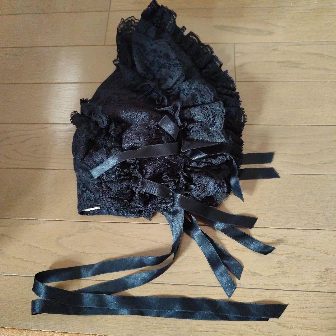 morphose 無地　ボンネット　黒