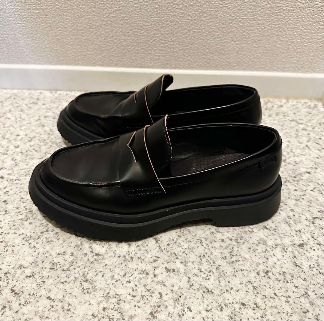 美品！CAMPER カンペール＊WALDENレザー ローファー ブラック　38