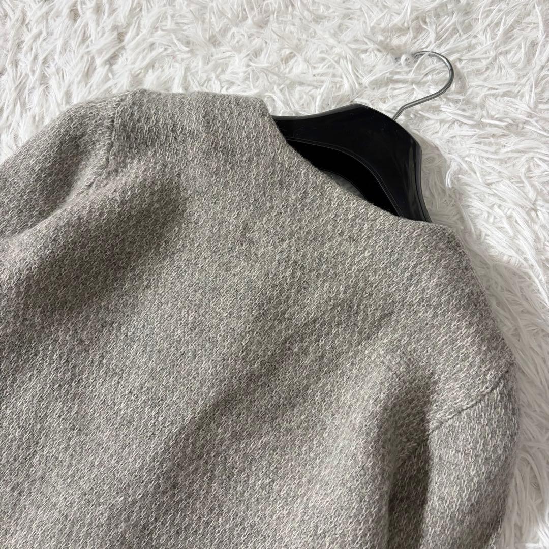 美品　ラルフローレン　カシミヤ混カーディガン　ペプラム　エンブレムボタン