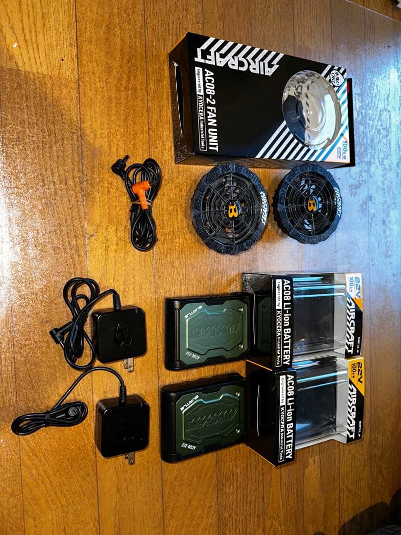 空調服バートルバッテリーファンセット22V バッテリーカーキ色(レア)