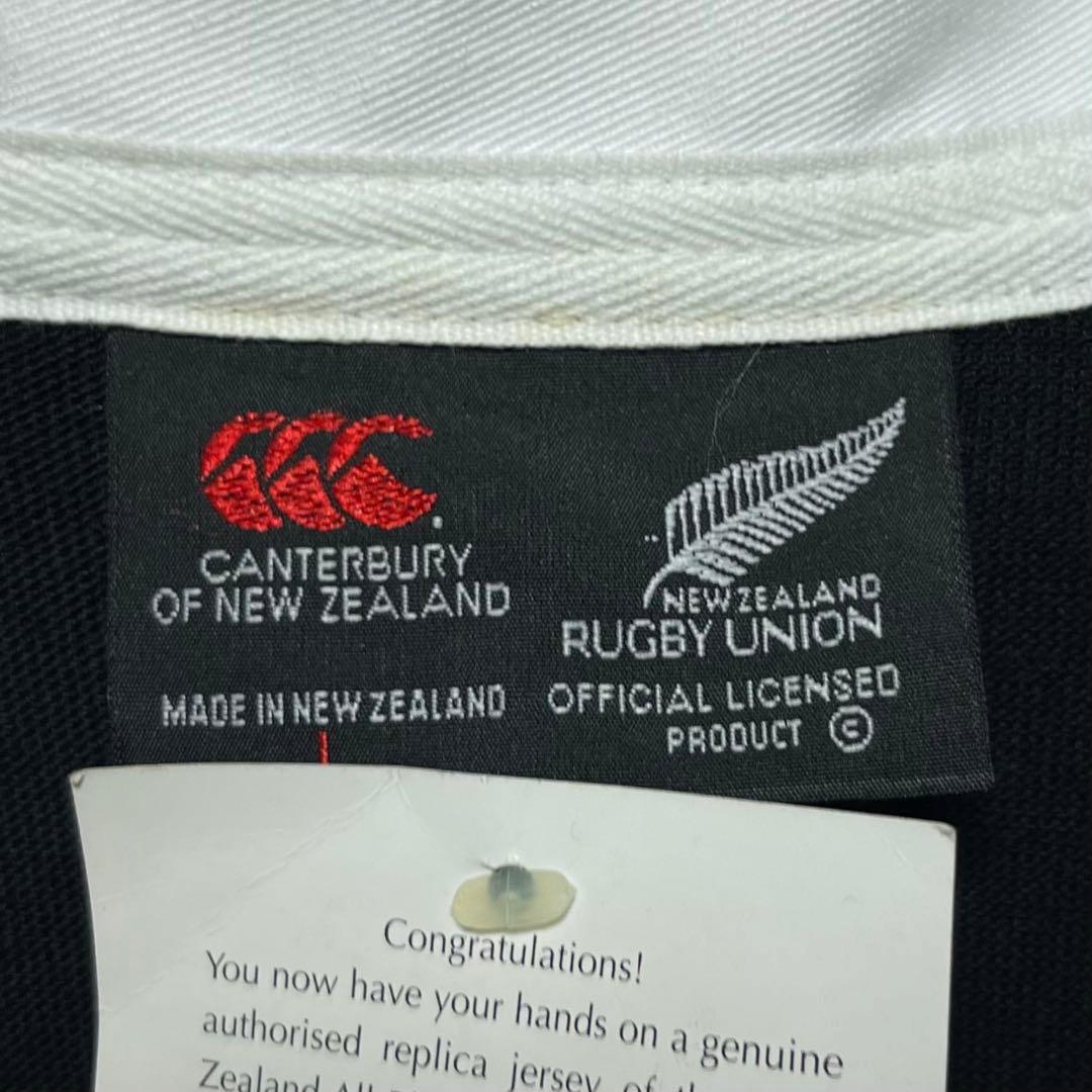 90's カンタベリー オールブラックス　デッドストック　ラガーシャツ Mサイズ