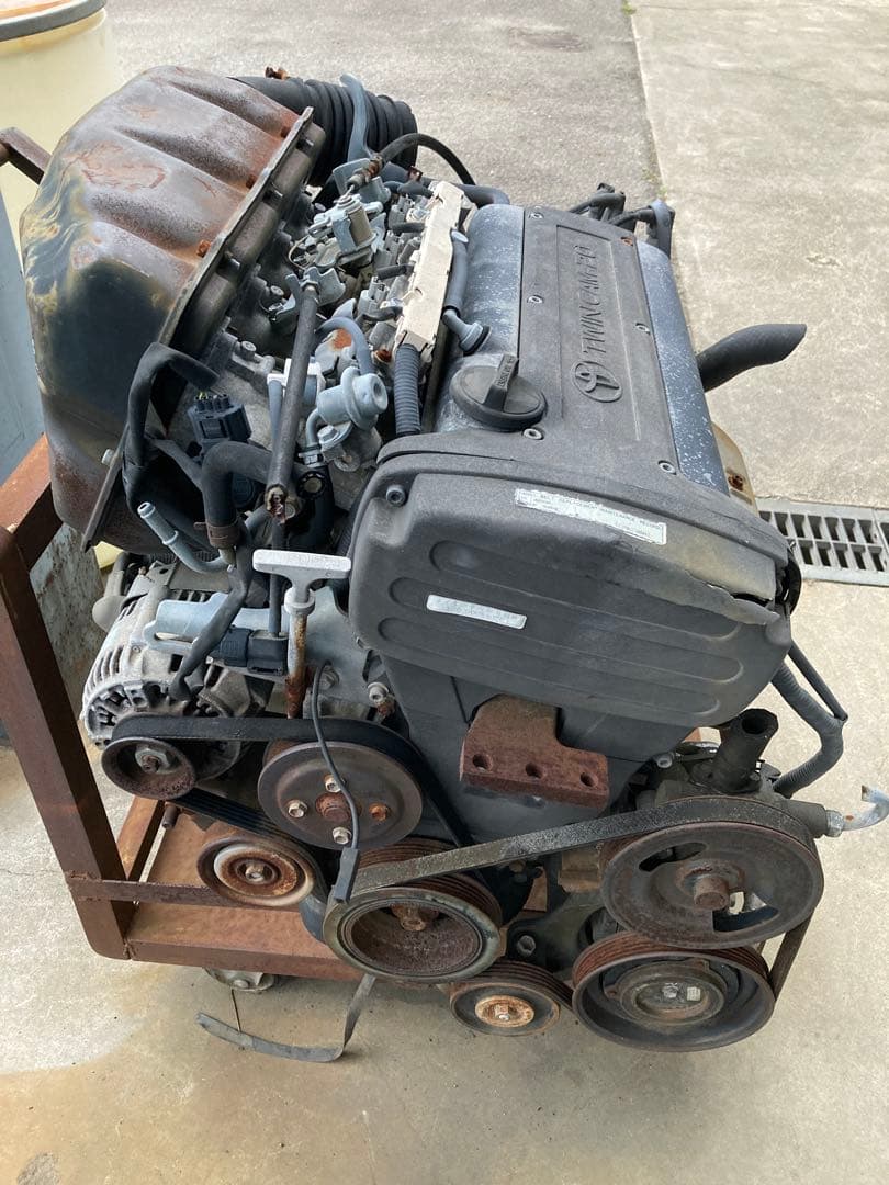 メ*ル様 引き取り限定 トヨタ 4AG エンジン本体 AT付き