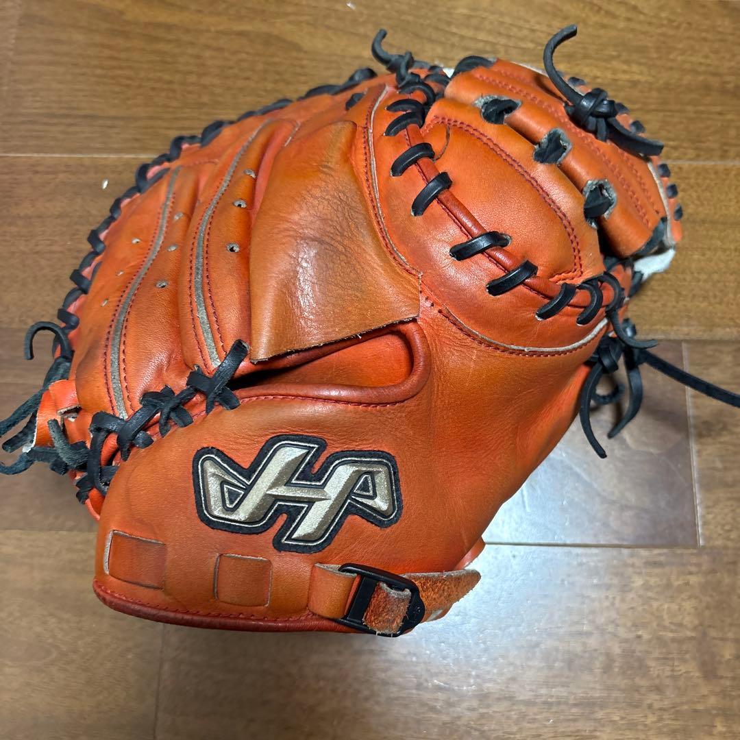ハタケヤマ硬式キャッチャーミット　即戦力　クロス締め