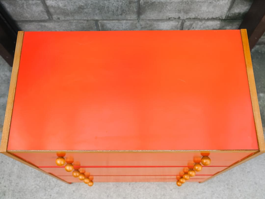 60-70's ヴィンテージ 6段チェスト/収納 レトロポップ スペースエイジ