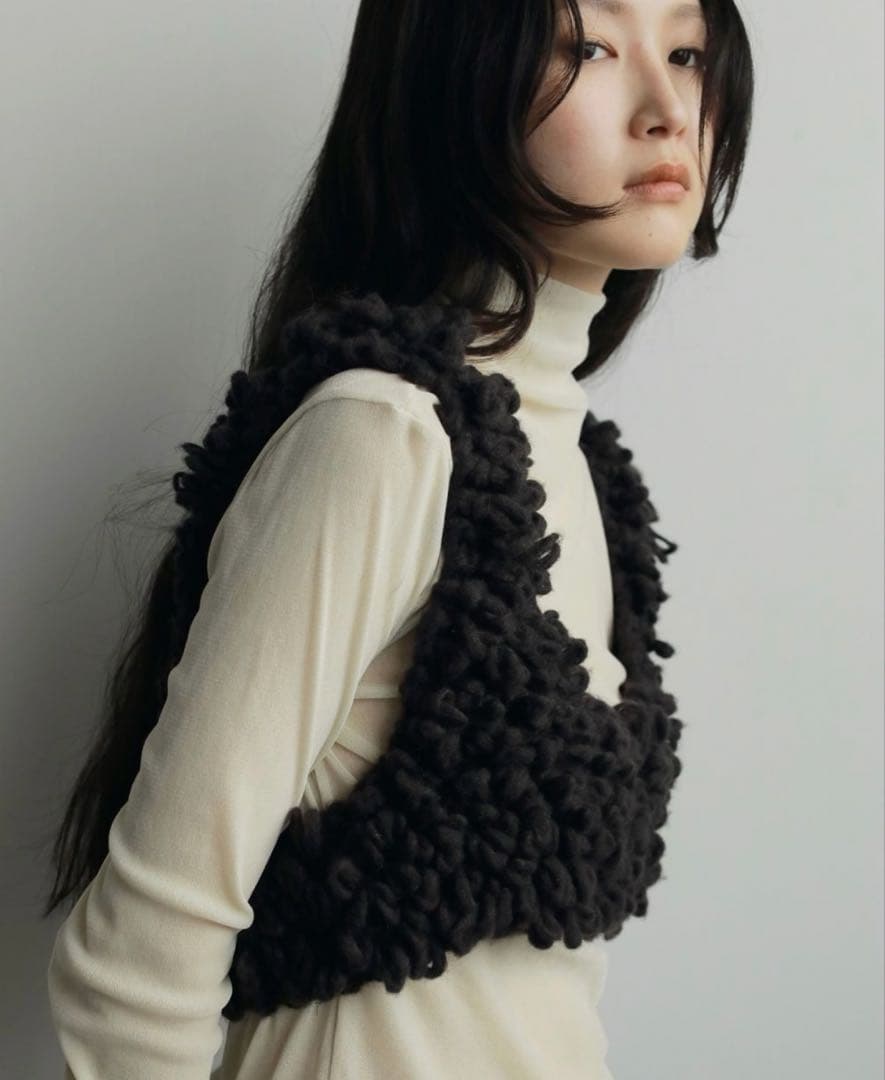 新品未使用☆アンヌーク　Loop Knit Vest ブラウン