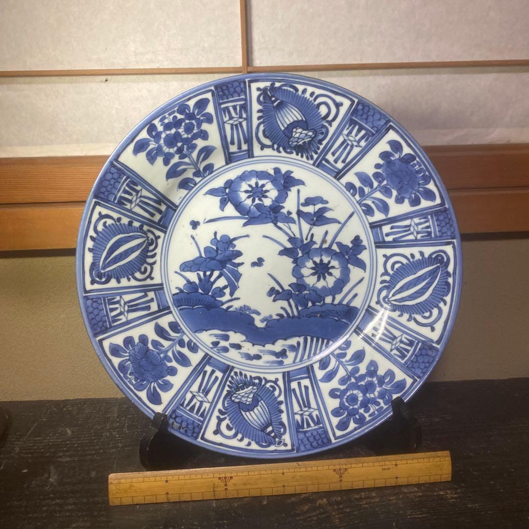 ヨーロッパ里帰り古伊万里芙蓉手大皿