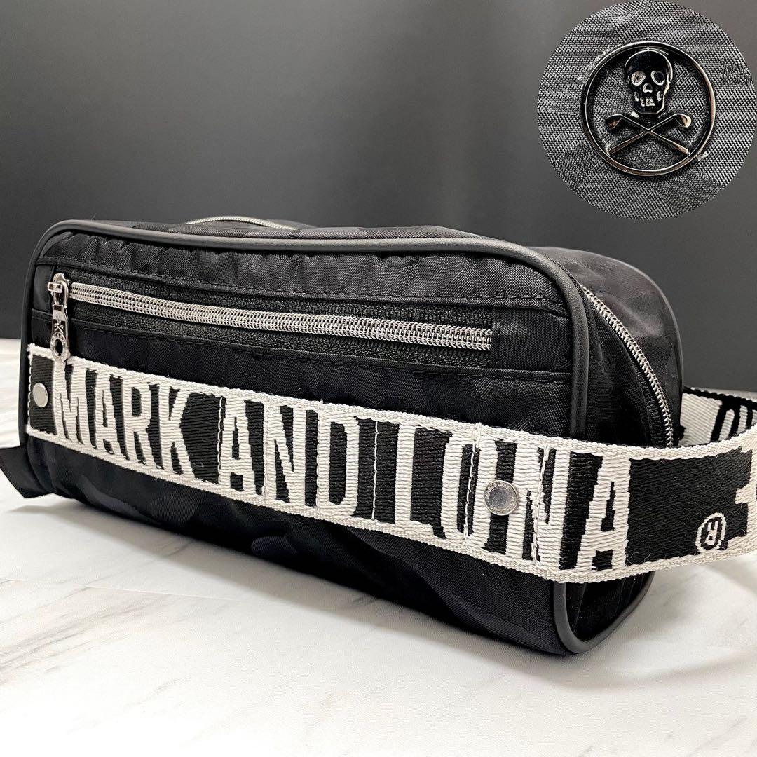 極美品⭐️マークアンドロナ カートバッグ ポーチ スカルプレート カモフラ 黒