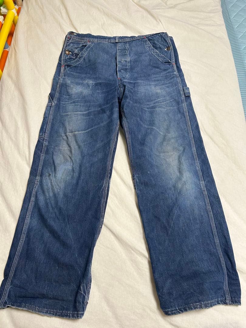 50s PAYDAYオーバーオール鬼ヒゲ縦落ち雰囲気抜群