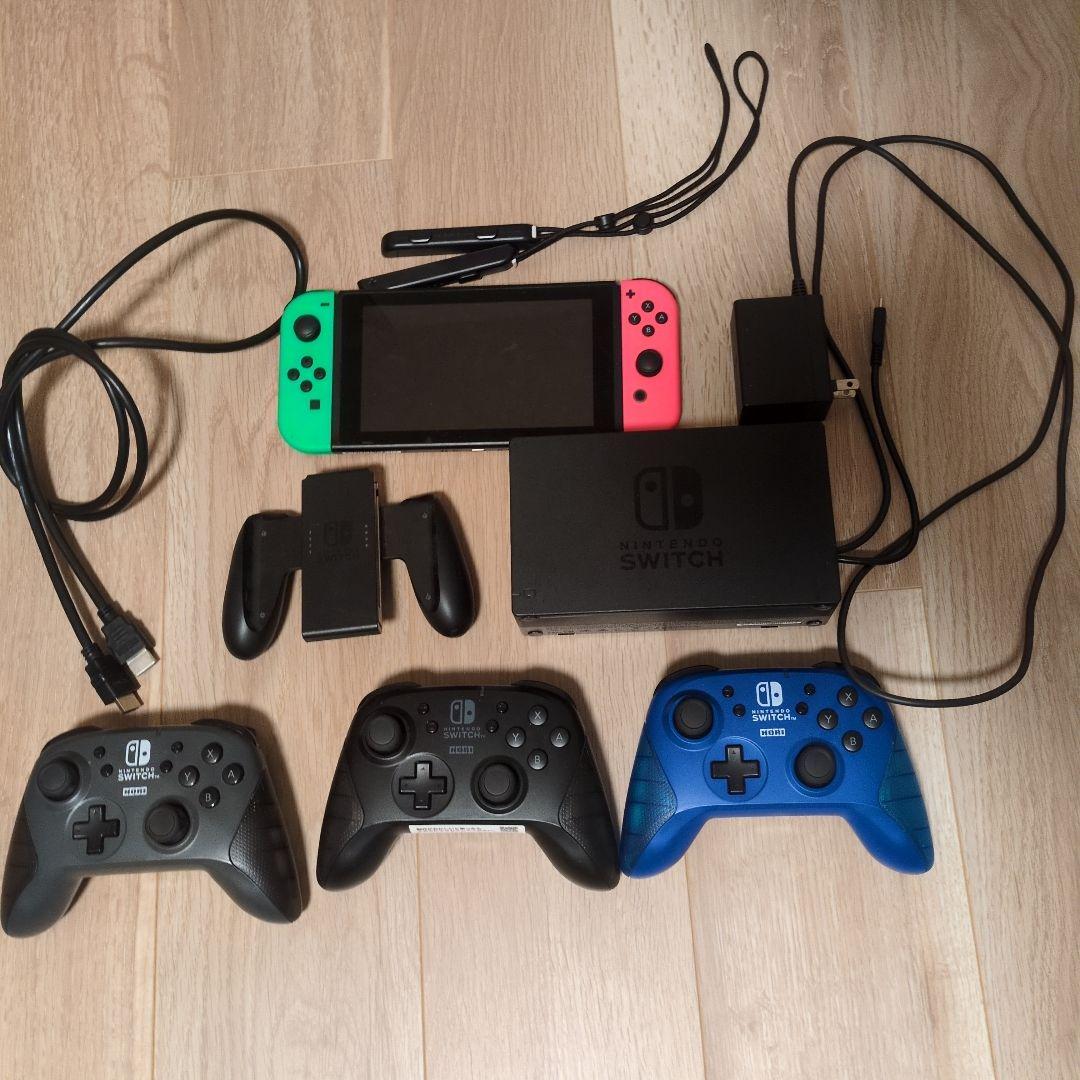 Nintendo Switch本体 スプラトゥーン2モデル 箱無しホリコン3つ付