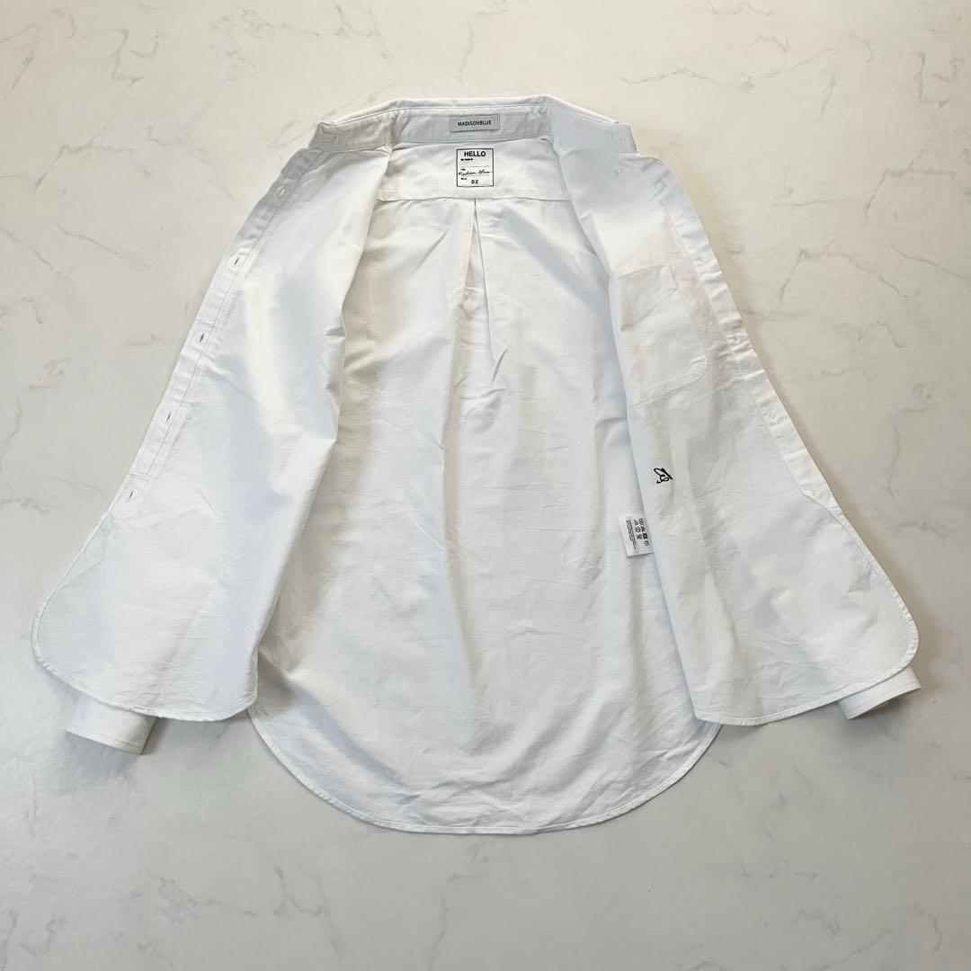 美品　希少サイズ　マディソンブルー　メッセージシャツ　ボタンダウン　02サイズ