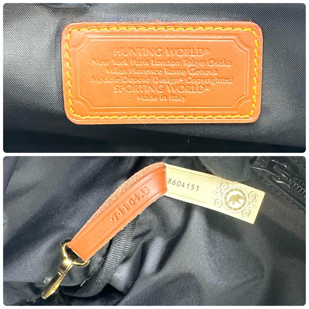 ハンティングワールド 2way仕様 ボストンバッグ 旅行用バッグ 大容量 濃紺