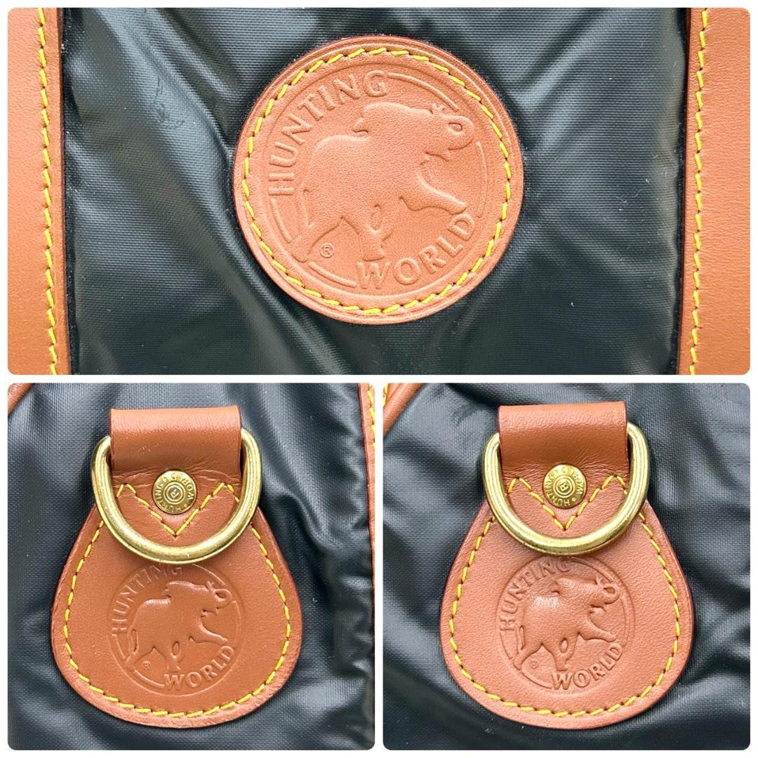 ハンティングワールド 2way仕様 ボストンバッグ 旅行用バッグ 大容量 濃紺