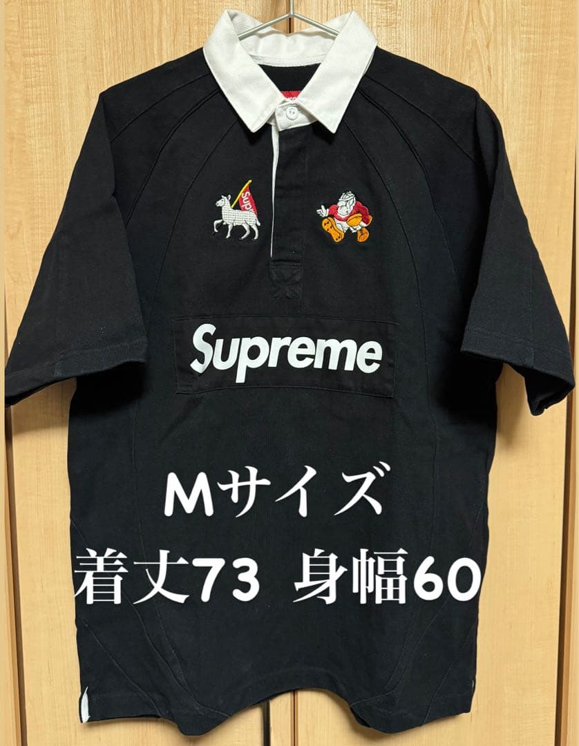 Supreme ブラック ラガーシャツ Mサイズ