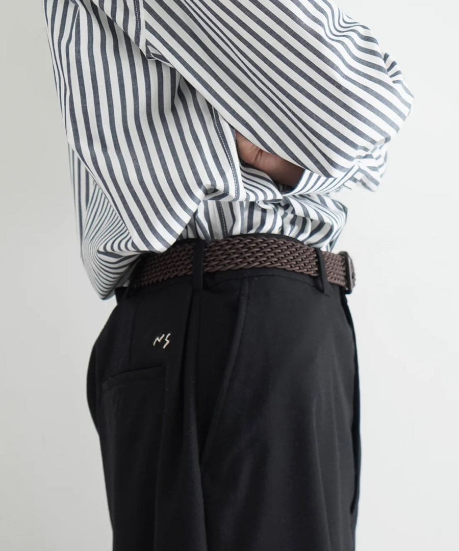 パンツ NEONSIGN Anatomic straight slacks \"BLACK