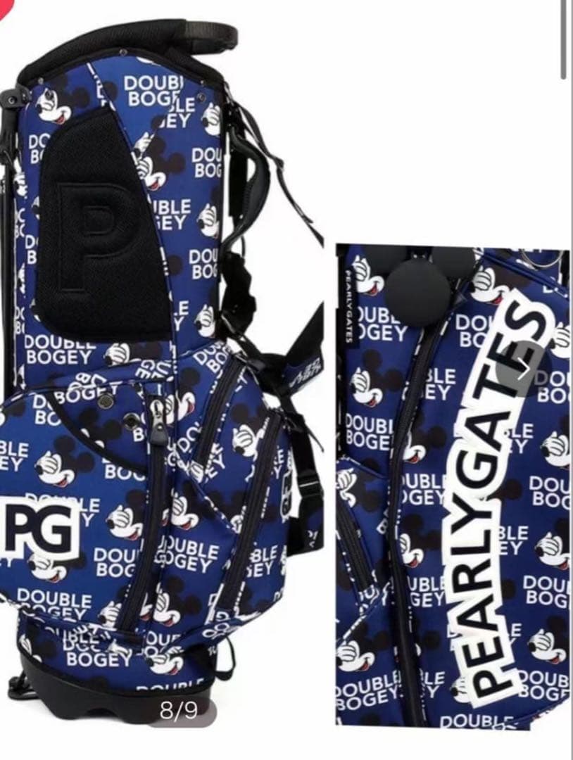 新品正規品 パーリーゲイツ ミッキーマウス コラボ スタンド キャディバッグ